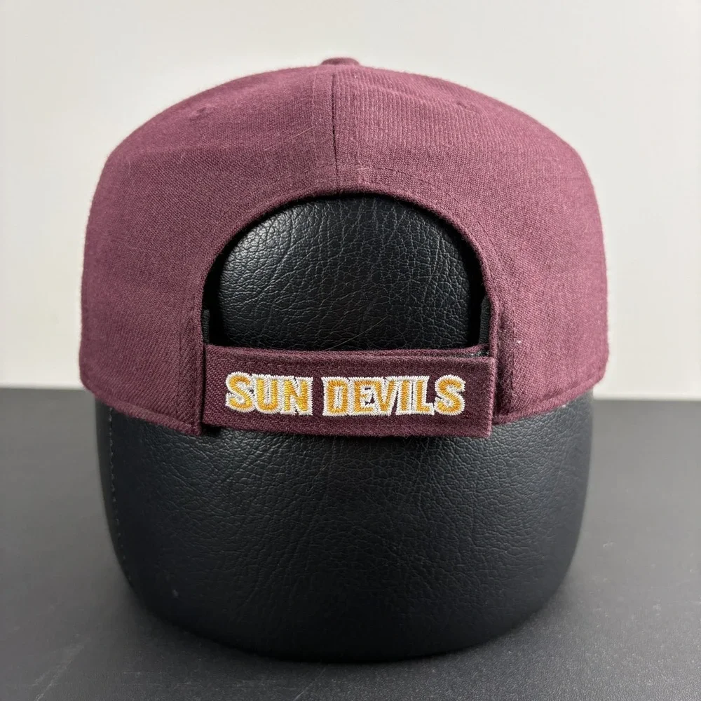 Arizona State Sun Devils Hat Maroon Gold 47 Brand ASU Embroidered Strapback Cap